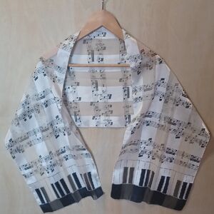 Music, Piano Theme Scarf